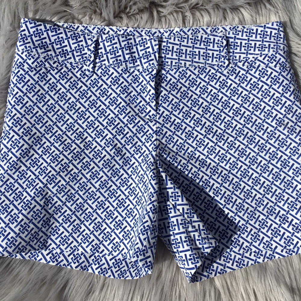 The Limited Royal Blue and White print shorts